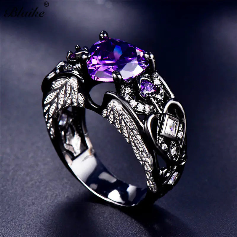Heart Ring with Angel Wings for Women