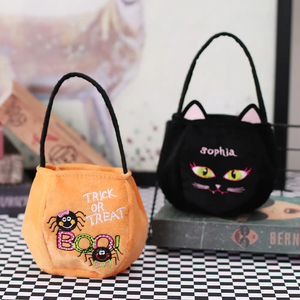 Halloween Party Ghost Bat Black Cat Candy Tote Bag