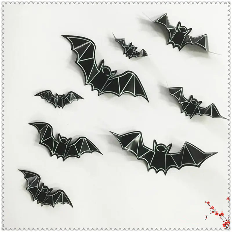 3D Bat Wall Stickers - Glow in the Dark Bats