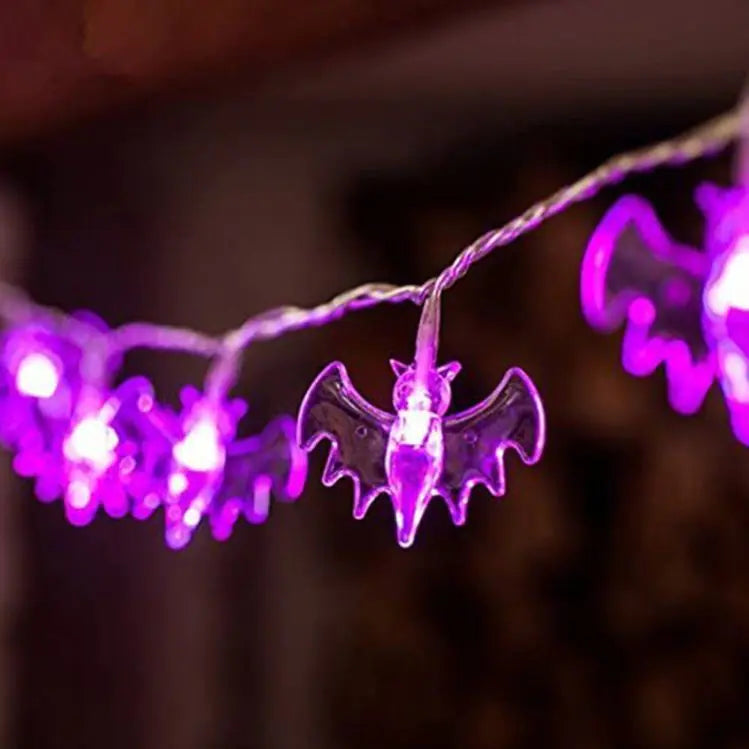 Halloween Pumpkin Lantern LED Ghost Bat String Lights