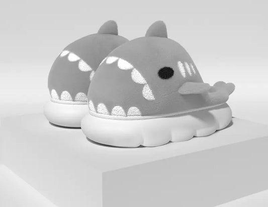 Warm Winter Shark Slippers for Home Use
