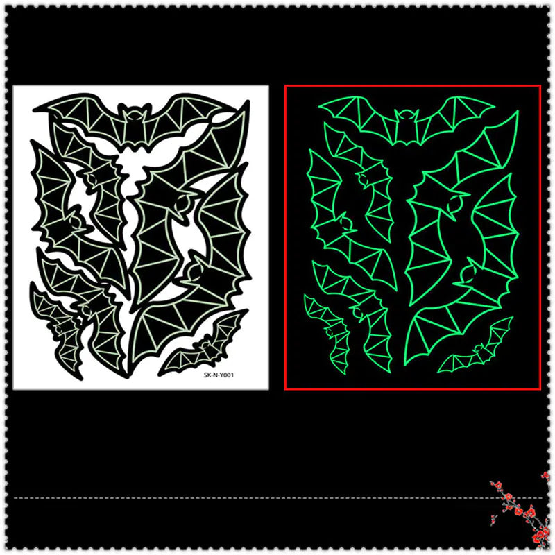 3D Bat Wall Stickers - Glow in the Dark Bats