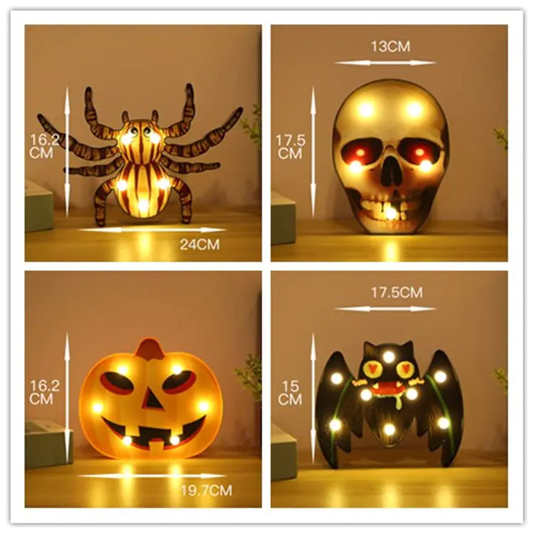 Halloween LED Pumpkin and Bat String Lights Decor