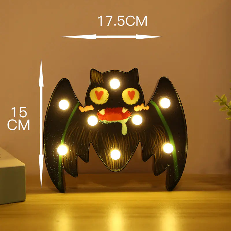 Halloween LED Pumpkin and Bat String Lights Decor