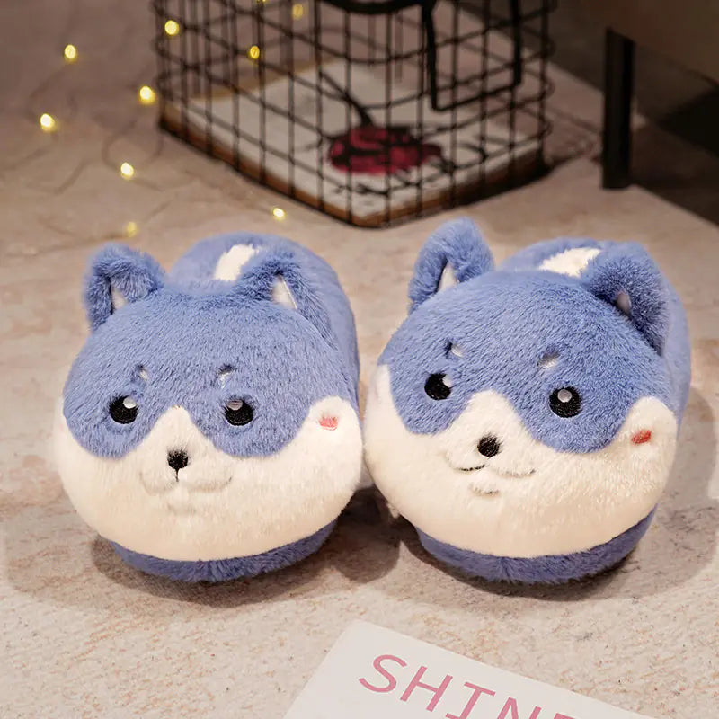 Shark Heel Thick Cotton Winter Slippers for Home