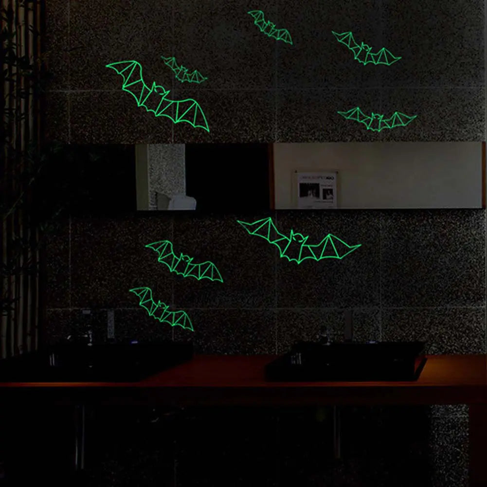 3D Bat Wall Stickers - Glow in the Dark Bats