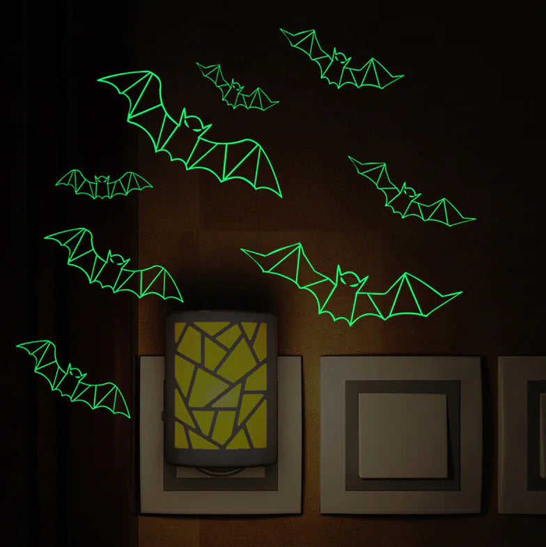 3D Bat Wall Stickers - Glow in the Dark Bats