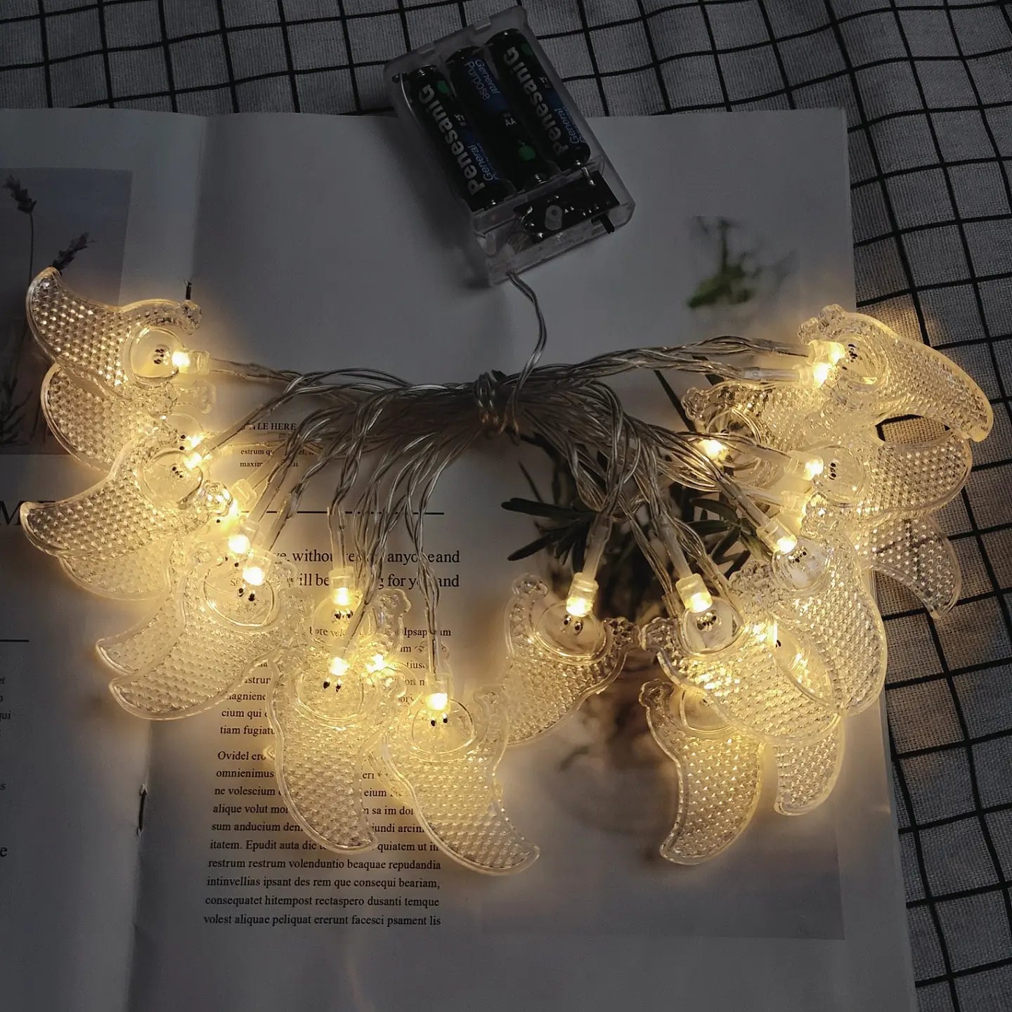 Halloween Pumpkin Lantern LED Ghost Bat String Lights