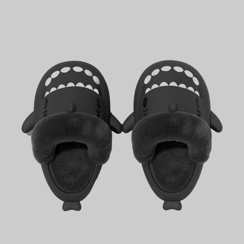 Winter Shark Detachable Warm Fuzzy Slippers for Women