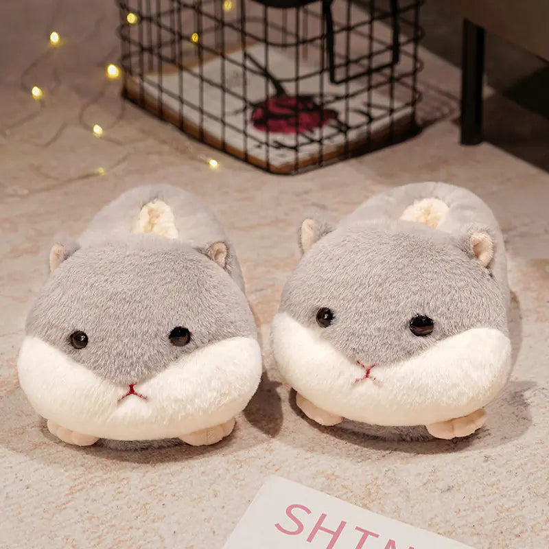Shark Heel Thick Cotton Winter Slippers for Home