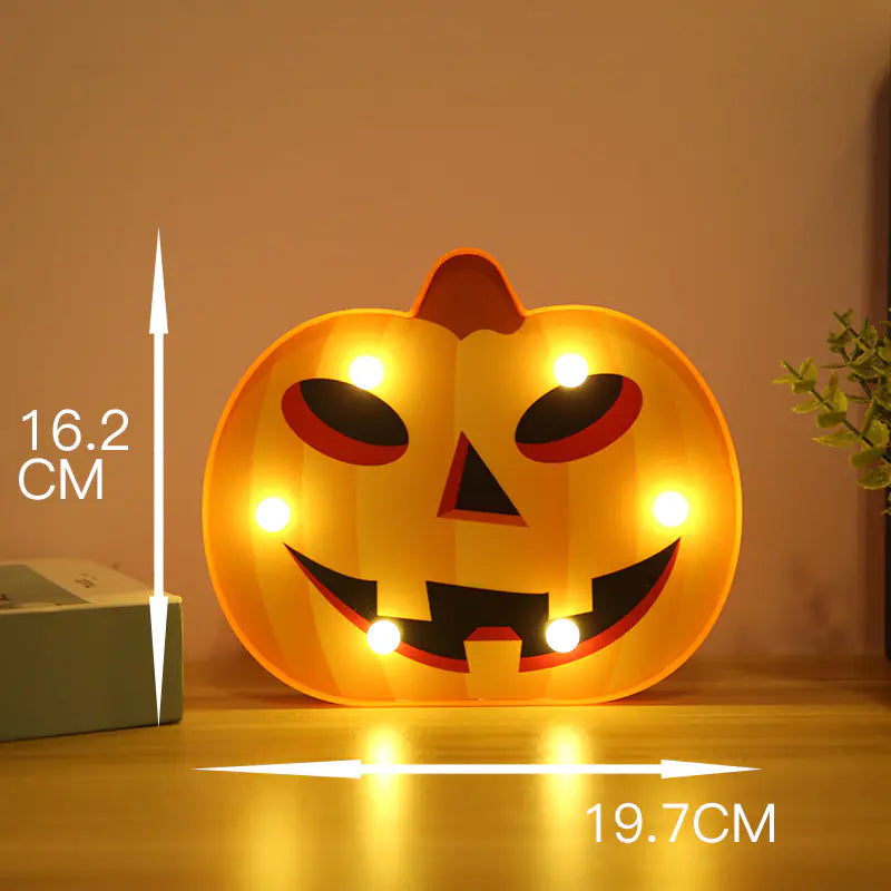 Halloween LED Pumpkin and Bat String Lights Decor